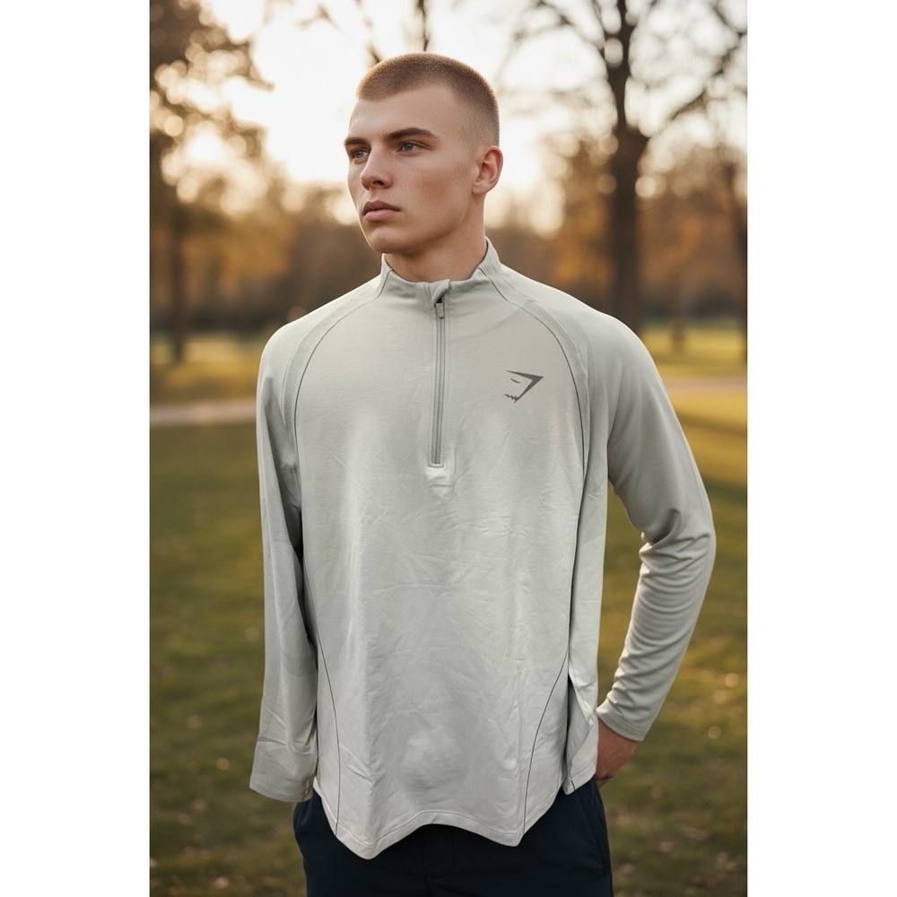 GYMSHARK Mens Apex Vital Seamless 1/4 Zip Slim Fit Grey Size X-Large New In Bag